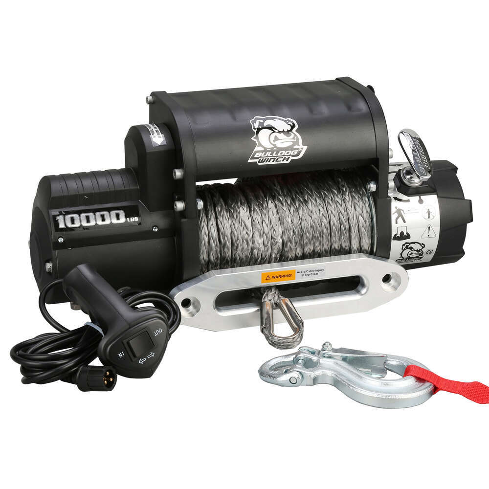 Bulldog Winch Integrated OffRoad Winch Synthetic Rope Hawse Fairlead 10,000 lbs Bulldog