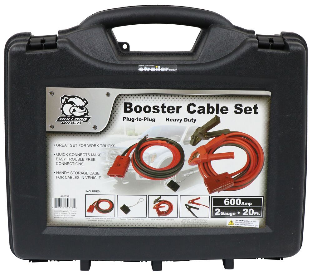 RUGCEL WINCH 4-Gauge Permanent Installation Kit Jumper Battery Cables 12 Ft Booster Jump Start ENB-130-30 Allows You to Boost a Battery from Behind a Vehicle 