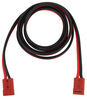 jumper cables bulldog winch cable extension set - quick connect to 2 gauge 15' long