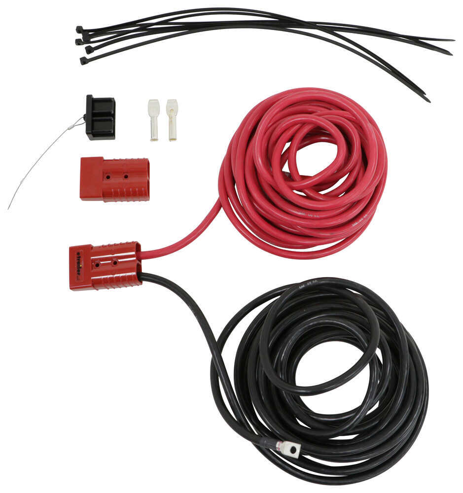 Bulldog Winch Rear Wiring Kit - Quick Connect to Terminal End - 1 Gauge - 24' Long 1 Gauge Wire BDW20348