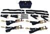Bulldog Winch 13-Piece Ratcheting Vehicle Tie-Down Strap Set - 3,335 lbs D-Ring BDW20350