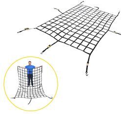Bulldog Winch Cargo Net with Ratcheting Tie-Downs and D-Rings - 6' x 8' - BDW37QB