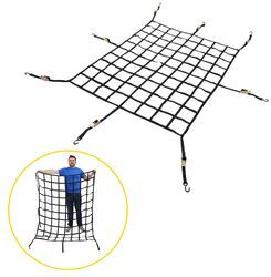 Bulldog Winch Cargo Net with Ratcheting Tie-Downs and D-Rings - 4' 7" x 6' - BDW57QB