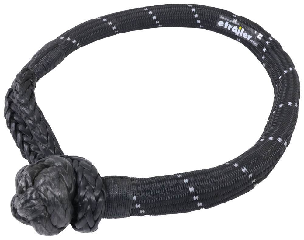 Bulldog Winch Rope Shackle - Synthetic - Black - 10" Loop Diameter - 45,000 lbs - BDW59QB