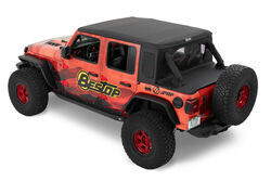 Bestop Halftop Soft Top for Jeep Wrangler JL - Black Diamond - BE46BR