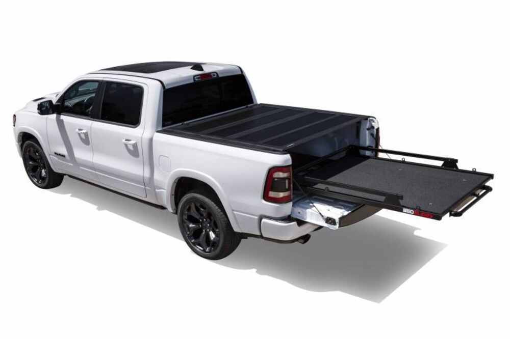 BedSlide Max Extension Heavy-Duty Sliding Truck Bed Tray w/ T-Tracks - 5" Rails - 2,000 lbs - BE65TV