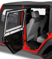 Bestop Element Upper Doors for 2020-21 Jeep Gladiator and 2018-21 Wrangler JL - Black Twill - BE76QR