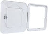 multi-purpose hatch rectangle b&b rv - 9-1/8 inch x 8 key lock polar white