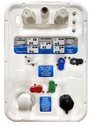 B&B Nautilus P1 RV Water Control Panel - 16-1/2" Tall x 11-1/2" Wide - Polar White - BM43GR