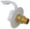 b and molders rv water inlets city fill inlet brass b&b with plastic flange - check valve surface mount polar white