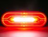 0  tail lights 6-1/2l x 2w inch buyers led trailer light - stop turn backup submersible red and clear lens