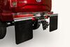 universal fit 24 inch wide bulletproof hitches adjustable mud flap system for 2 2-1/2 and 3 - matte