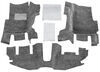 all seats contoured bedrug custom jeep replacement floor liner w/ heat shielding - front and rear floorboards carpet