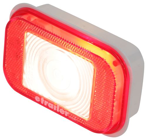 Backup Light with Red Reflex Reflector - Submersible - Rectangle ...