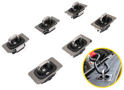 BullRing Stake Pocket D-Rings - Retractable - Flush Mount - Qty 6