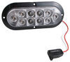 optronics led trailer utility light - submersible 10 diodes oval clear lens
