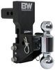 adjustable ball mount 2 inch 2-5/16 two balls b&w tow & stow 2-ball - multipro hitch 4.5 drop/5.5 rise 10k