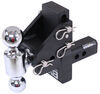 adjustable ball mount 10000 lbs gtw b&w tow & stow 2-ball - compatible with gm multipro tailgate 2 inch hitch 10k