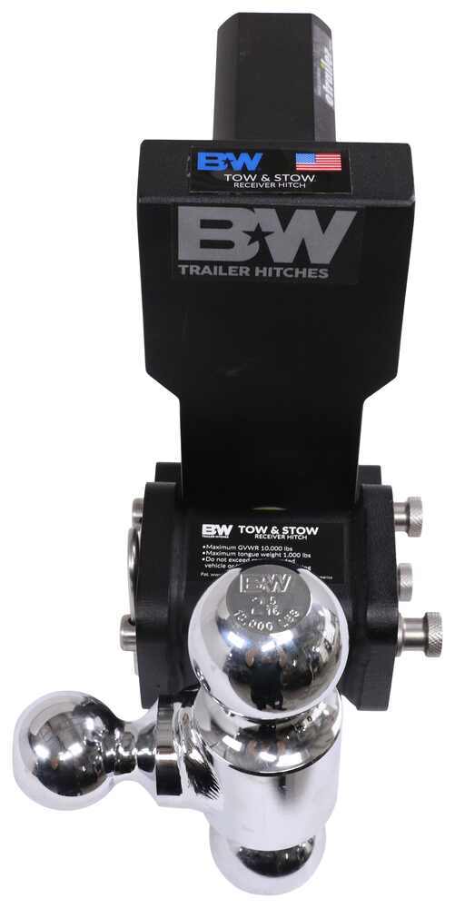 B&W Tow & Stow 3-Ball Mount - MultiPro - 2" Hitch - 4.5" Drop/5.5" Rise ...