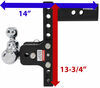 adjustable ball mount 3500 lbs gtw 7500 18000 b&w tow & stow 3-ball - 2-1/2 inch hitch 9 drop 9-1/2 rise 18k