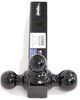 fixed ball mount 10000 lbs gtw class iv b&w triple tow tri-ball for 2 inch hitches - black powder coated