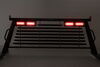 louvered headache rack with load stops and tie-downs b&w custom w/ led brake turn tail lights - black powder coated steel