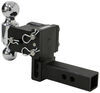 adjustable ball mount 10000 lbs gtw class iv b&w tow & stow 2-ball - 2 inch hitch 3 drop 3-1/2 rise 10k black
