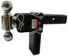 adjustable ball mount 7500 lbs gtw class iv b&w tow & stow 2-ball - 2 inch hitch 5 drop 5-1/2 rise 7.5k black