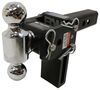 adjustable ball mount 1-7/8 inch 2 two balls b&w tow & stow 2-ball - hitch 5 drop 5-1/2 rise 7.5k black