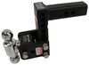 adjustable ball mount 7500 lbs gtw class iv b&w tow & stow 2-ball - 2 inch hitch 5 drop 5-1/2 rise 7.5k black