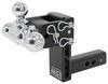 adjustable ball mount 10000 lbs gtw class iv b&w tow & stow 3-ball - 2 inch hitch 5 drop 5-1/2 rise 10k black