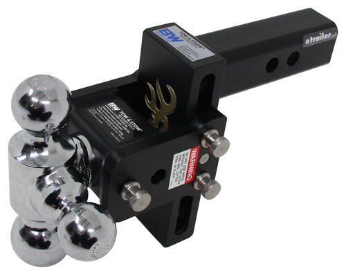 B&W Tow & Stow 3-Ball Mount - 2" Hitch - 5" Drop, 5.5" Rise - 10K ...