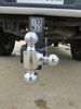 0  trailer hitch ball mount b and w adjustable 1-7/8 inch 2 2-5/16 three balls on a vehicle