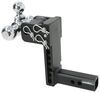 adjustable ball mount 10000 lbs gtw class iv b&w tow & stow 3-ball - 2 inch hitch 7 drop 7-1/2 rise 10k black