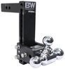 adjustable ball mount drop - 8 inch rise 9 b&w tow & stow 3-ball 2 hitch 9-1/2 10k black