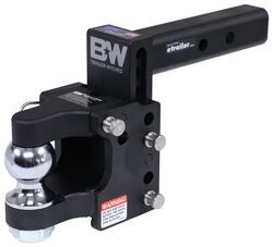 B&W Tow & Stow Pintle Hook with 2-5/16" Ball - 2" Hitches - 10,000 lbs/16,000 lbs - BWTS10056