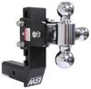 adjustable ball mount 1-7/8 inch 2 2-5/16 three balls b&w tow & stow 3-ball - compatible with gm multipro tailgate 2.5 hitch 14.5k