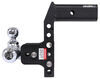 adjustable ball mount 3500 lbs gtw 7500 18000 b&w tow & stow 3-ball - compatible with gm multipro tailgate 2.5 inch hitch 18k