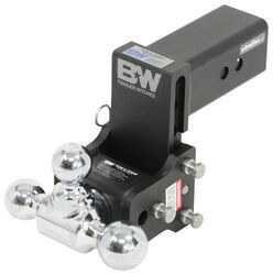 B&W Tow & Stow 3-Ball Mount - 3" Hitch - 4-1/2" Drop, 4" Rise - 21K - Black - BWTS30048B