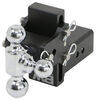 adjustable ball mount 21000 lbs gtw class v b&w tow & stow 3-ball - 3 inch hitch 4-1/2 drop 4 rise 21k black