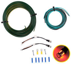 Blue Ox Tail Light Wiring Kit for Towed Vehicles - Integrated LED Bulb and Socket - Red - BX88267