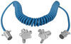 universal blue ox 4-wire coiled electrical cord with 4-way round plugs