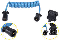 Curt Tow Bar Extension Cord w/ Socket - Coiled - 7-Way RV - 96" Cord