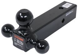 Curt Multi-Ball Mount for 2-1/2" Hitches - Hollow, Black Powder Coated Shank - Black Balls - C42KR