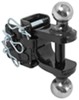drop - 0 inch rise 6000 lbs gtw curt adjustable clevis and pintle hook combo with 2 2-5/16 balls 6 000