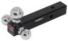 fixed ball mount drop - 0 inch rise curt multi-ball for 2 hitches solid black powder coated shank and chrome balls