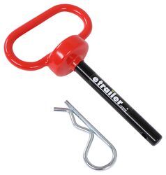 Curt Clevis Pin with Handle and Clip - Steel - 3-5/8" Long x 1/2" Diameter - C45805