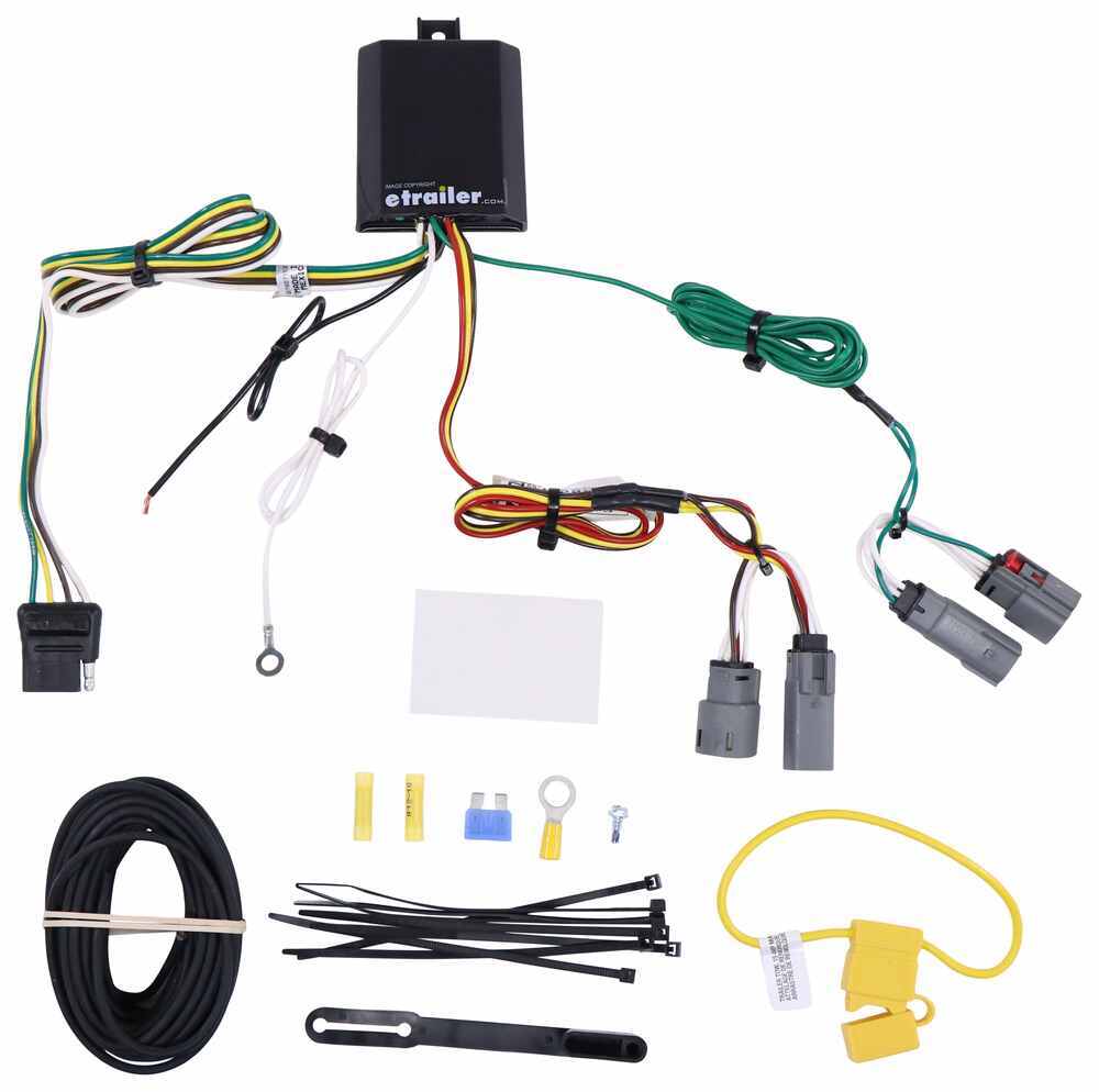 Curt T-Connector Vehicle Wiring Harness with 4-Pole Flat Trailer ...