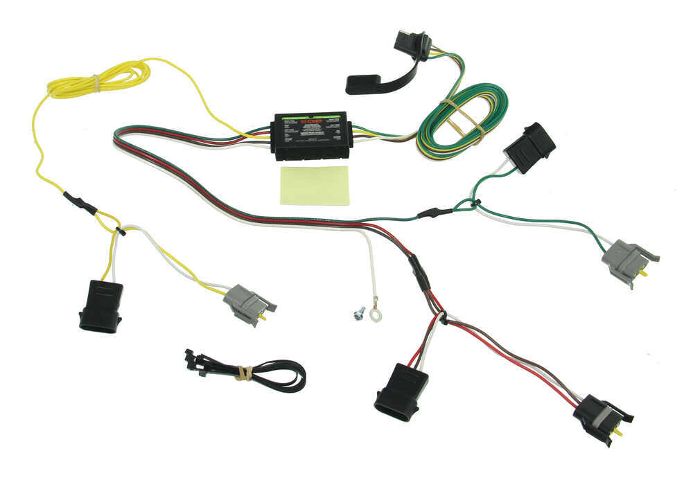 Curt T-Connector Vehicle Wiring Harness With 4-Pole Flat Trailer ...