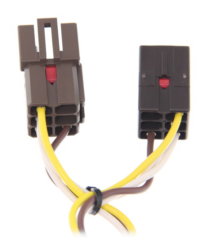 Curt T-Connector Vehicle Wiring Harness with 4-Pole Flat Trailer Connector Curt Custom Fit ...